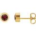 Round Bezel-Set Birthstone Stud Earrings
