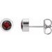 Round Bezel-Set Birthstone Stud Earrings