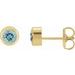 Round Bezel-Set Birthstone Stud Earrings