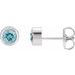 Round Bezel-Set Birthstone Stud Earrings