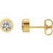 Round Bezel-Set Birthstone Stud Earrings