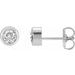 Round Bezel-Set Birthstone Stud Earrings