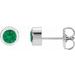 Round Bezel-Set Birthstone Stud Earrings