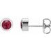 Round Bezel-Set Birthstone Stud Earrings