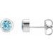 Round Bezel-Set Birthstone Stud Earrings