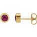 Round Bezel-Set Birthstone Stud Earrings