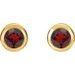 Round Bezel-Set Birthstone Stud Earrings