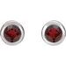 Round Bezel-Set Birthstone Stud Earrings