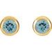 Round Bezel-Set Birthstone Stud Earrings