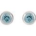 Round Bezel-Set Birthstone Stud Earrings