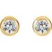 Round Bezel-Set Birthstone Stud Earrings