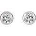Round Bezel-Set Birthstone Stud Earrings