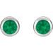 Round Bezel-Set Birthstone Stud Earrings