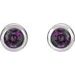 Round Bezel-Set Birthstone Stud Earrings