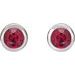 Round Bezel-Set Birthstone Stud Earrings