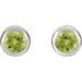 Round Bezel-Set Birthstone Stud Earrings