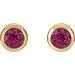 Round Bezel-Set Birthstone Stud Earrings