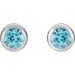 Round Bezel-Set Birthstone Stud Earrings