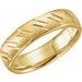 Stepped-Edge Diagonal Grooved Comfort-Fit Flat Band with Satin Finish