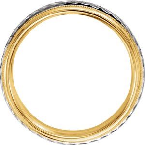Milgrain Twisted Comfort-Fit Half Round Band