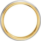 Half Round Comfort-Fit Band with Double Milgrain
