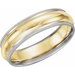 Milgrain Edge Grooved Comfort-Fit Half Round Band