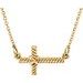 Rope Sideways Cross Necklace or Center