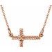 Rope Sideways Cross Necklace or Center