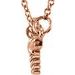 Rope Sideways Cross Necklace or Center