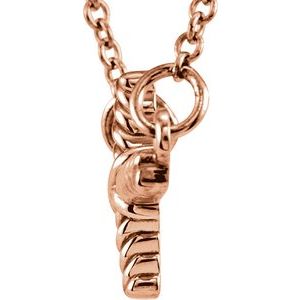 Rope Sideways Cross Necklace or Center