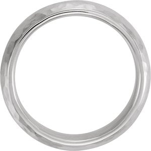 Comfort-Fit Half Round Band with Hammer Finish