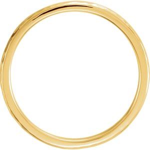 Comfort-Fit Half Round Band with Hammer Finish