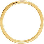 Comfort-Fit Half Round Band with Hammer Finish