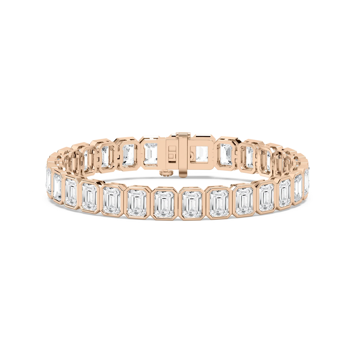 29 ctw Emerald LGD Bezel Set Tennis Bracelet  - 7 Inches - Signature Collection