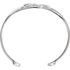 Accented Floral Cuff Bracelet