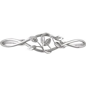 Accented Floral Cuff Bracelet