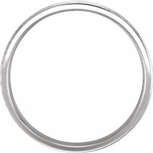 Milgrain Comfort-Fit Flat Band with Hammer Finish