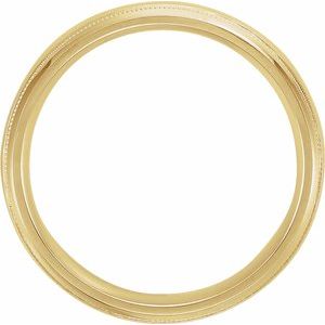 Milgrain Comfort-Fit Half Round Band