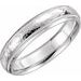 Milgrain Edge Comfort-Fit Half Round Band with Hammer Finish