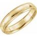 Milgrain Edge Comfort-Fit Half Round Band with Hammer Finish