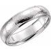 Stepped-Edge Comfort-Fit Half Round Band with Hammer Finish