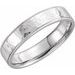 Milgrain Edge Comfort-Fit Flat Band with Hammer Finish