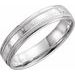 Milgrain Comfort-Fit Flat Band with Hammer Finish