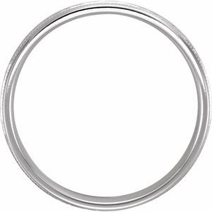 Milgrain Comfort-Fit Flat Band with Hammer Finish