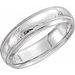 Milgrain Edge Comfort-Fit Half Round Band with Hammer Finish