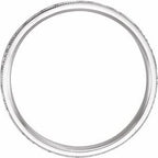 Milgrain Edge Comfort-Fit Flat Band with Hammer Finish