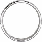 Milgrain Edge Comfort-Fit Flat Band with Hammer Finish