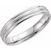 Milgrain Edge Comfort-Fit Flat Band with Satin Finish