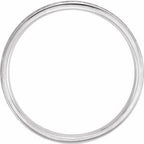 Milgrain Edge Comfort-Fit Flat Band with Satin Finish