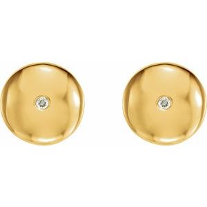 Domed Circle Earrings
